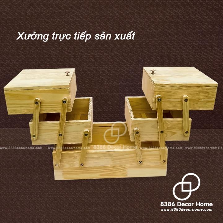 Tủ gỗ xuất khẩu thông minh để đồ mỹ phẩm, trang sức, tủ đựng đồ trang điểm, phụ kiện tất cả trong một