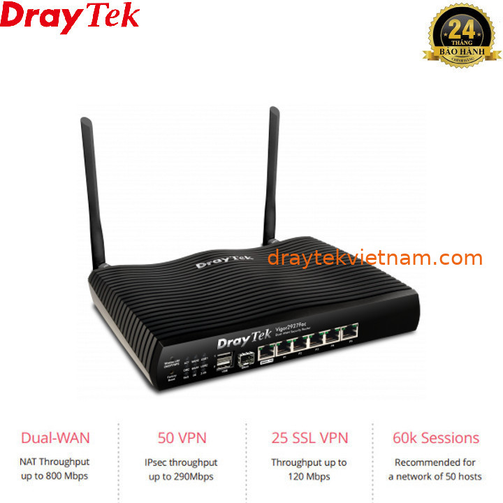 Router Draytek Vigor2927Fac - Hàng chính hãng