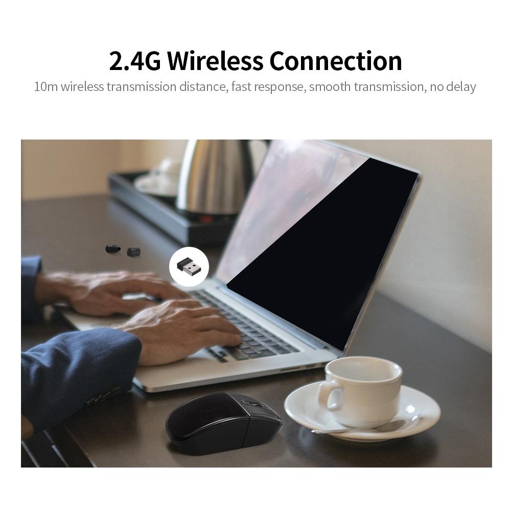 Chuột không dây đa chức năng 2.4G BT hai chế độ, có thể sạc lại với tai nghe TWS BT