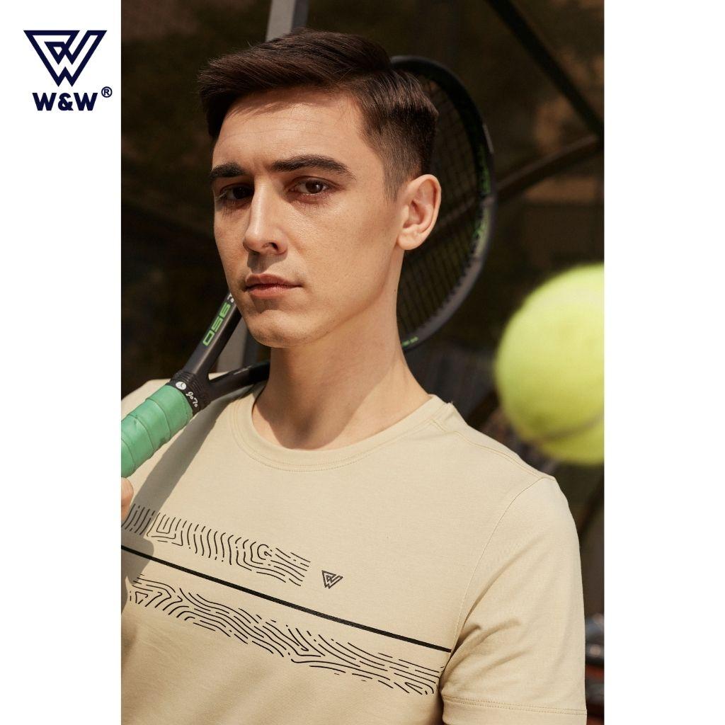 Áo Tshirt Nam Tay Ngắn W&amp;W Chất Vải CVC Cao Cấp, Thoáng Khí, Đanh Mịn Thoải Mái Trong Mọi Hoạt Động WTS52S