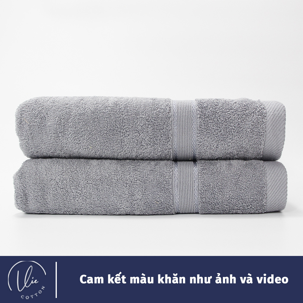 Khăn Tắm VieCotton 100% Cotton Cao Cấp Kích Thước 60x120cm Siêu Dày Siêu Mềm Mịn Thấm Hút