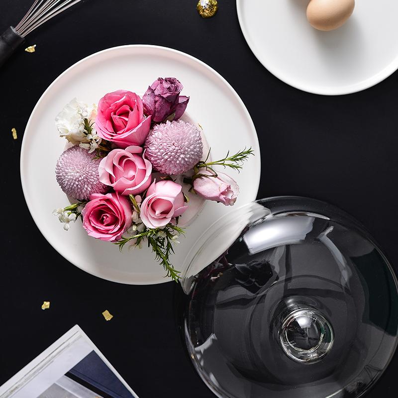 Sáng Tạo Gốm Sứ Bánh Chảo Kính Tráng Miệng Màn Hình Khay Trang Trí Bánh Dụng Cụ Bánh Đứng Bộ Nhà Bếp Viện Trợ Phụ Kiện