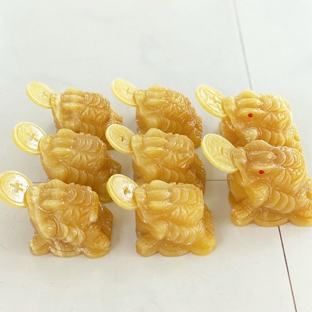 Thiềm Thừ Phong Thủy, Cóc Vàng , Cóc Ba Chân Đá Ngọc Hoàng Long - Dài 15cm & 20cm