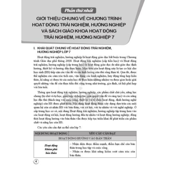 Sách Giáo Viê Hoạt Động Trải Nghiệm Hướng Nghiệp Lớp 7 Cánh Diều