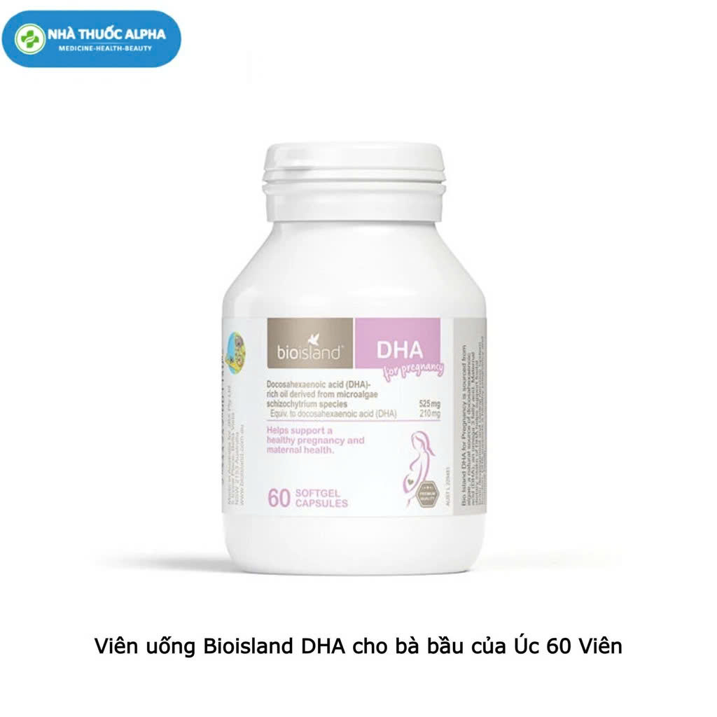 Viên uống Bioisland DHA hỗ trợ cho bà bầu của Úc 60 Viên