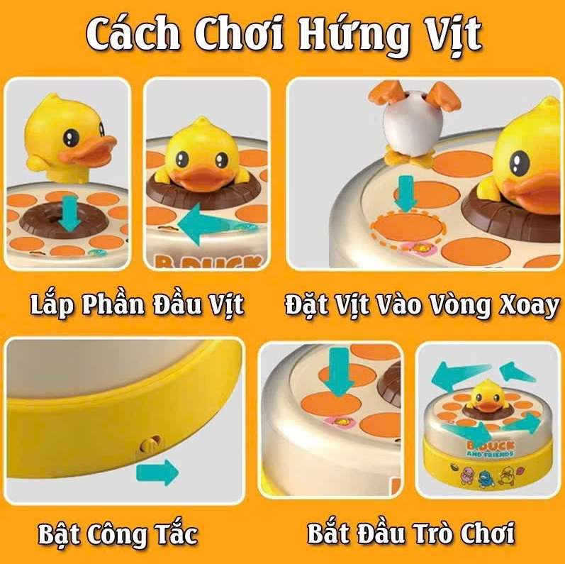 Đồ chơi tung hứng vịt vàng vui nhộn cho bé, tăng phản xạ nhanh tay nhanh mắt