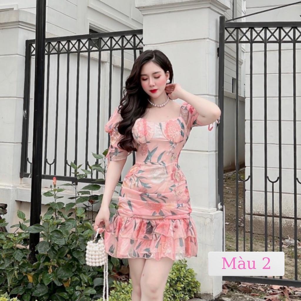 Váy hoa body thiết kế sang chảnh đầm body hoa trẻ trung xinh đẹp HN Clothing V50