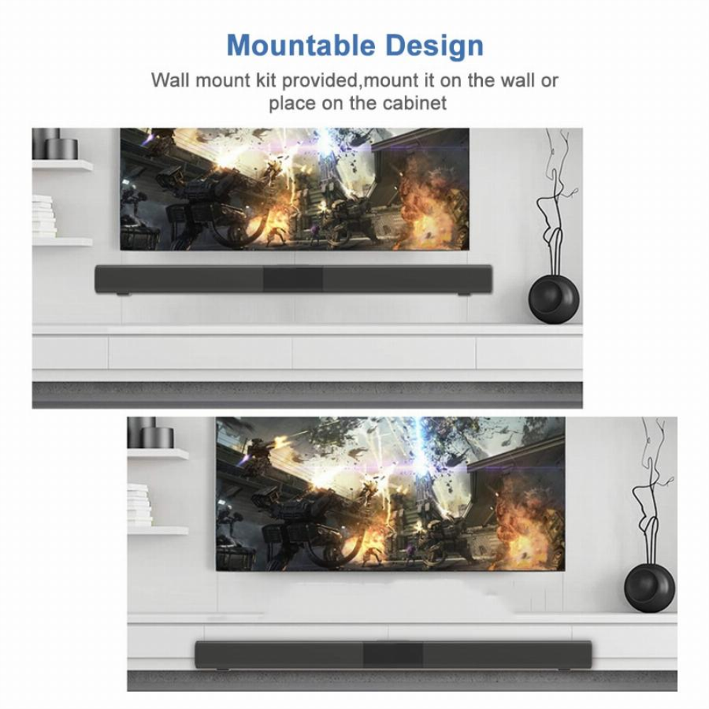 Soundage 50W TV Soundbar có dây và không dây bluetooth 5.0 thanh âm thanh âm thanh âm thanh âm thanh nhà