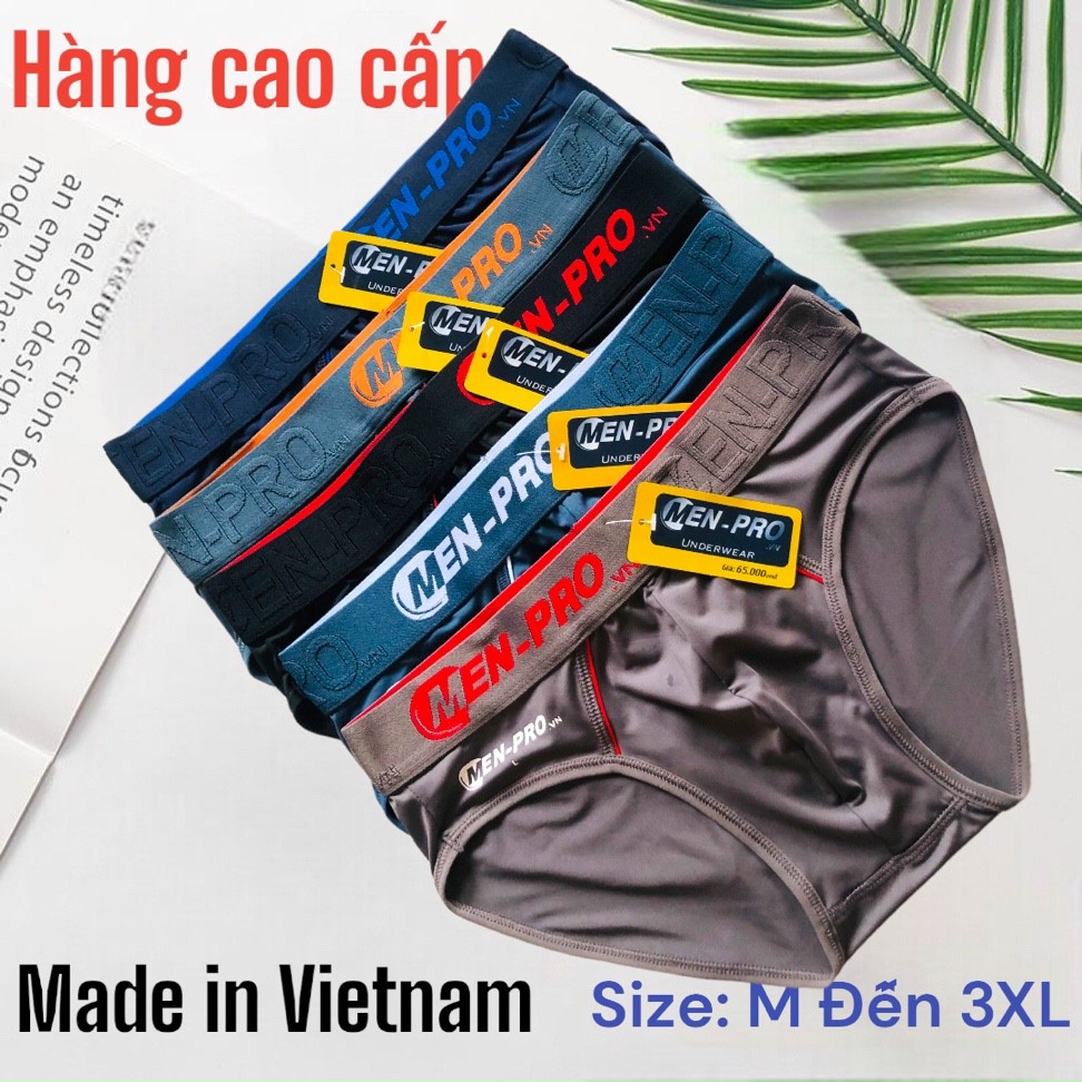 Combo 5 Quần Lót Nam Thun Lạnh Lưng To Menpro MP1 – Hàng Cao Cấp