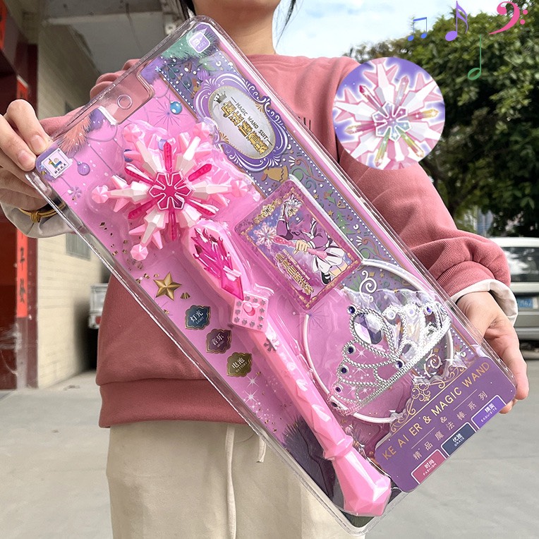 Gậy phép thuật có đèn, nhạc đồ chơi vui cho các bé siêu xinh nhựa abs loại tốt - Quà tặng hấp dẫn cho bé gái