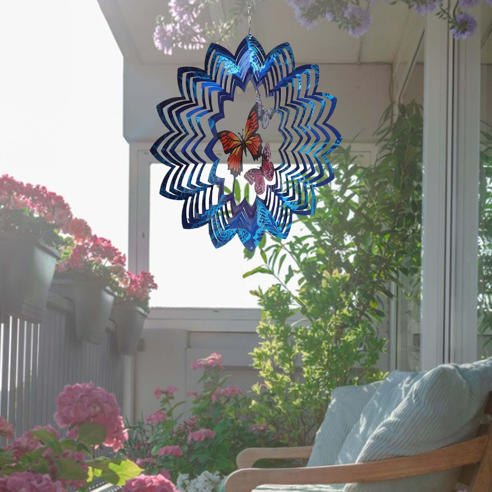 2x Stainless Wind Indoor/Outdoor Garden Balcony Ornaments