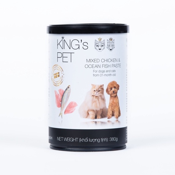 PATE KING'S PET VỊ GÀ MIX CÁ LON 380G