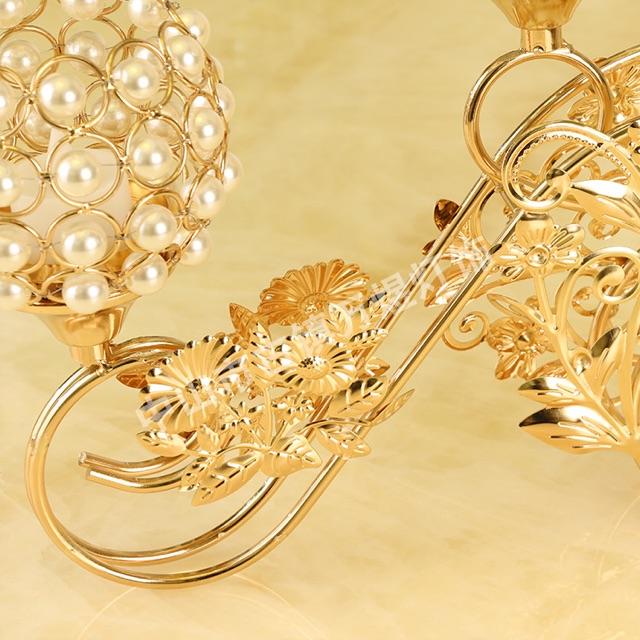 Chân nến trang trí đính đá ba tay