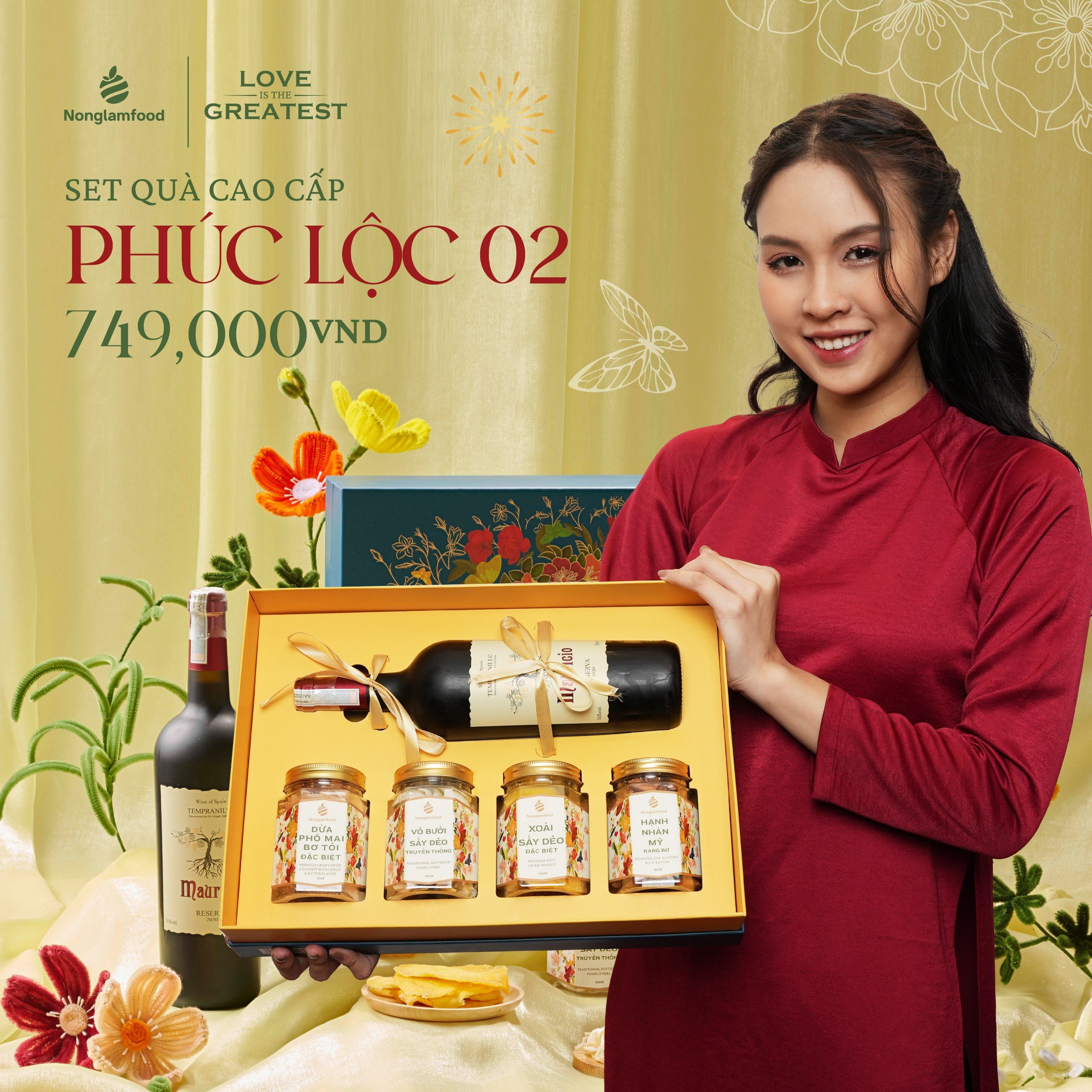 [BỘ QUÀ TẾT 2024] Set quà tết cao cấp Tết Phúc Lộc 2  Nonglamfood | Quà tặng Xuân Giáp Thìn cao cấp cho doanh nghiệp