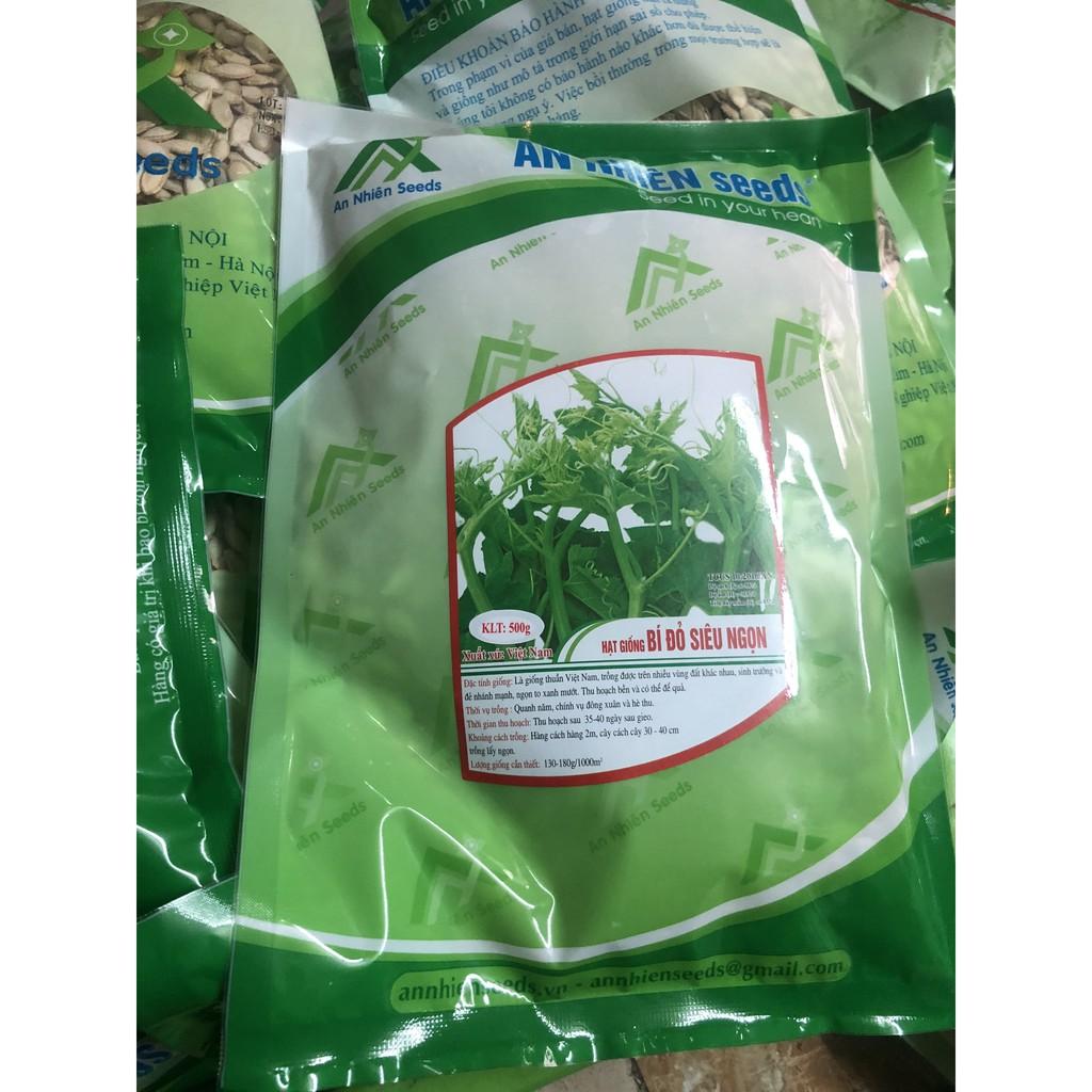 Hạt Giống Bí Đỏ Siêu Ngọn - Giòn Ngọt, Năng Suất Cao 500gr - Hạt Giống Bí Ngô Siêu Ngọn