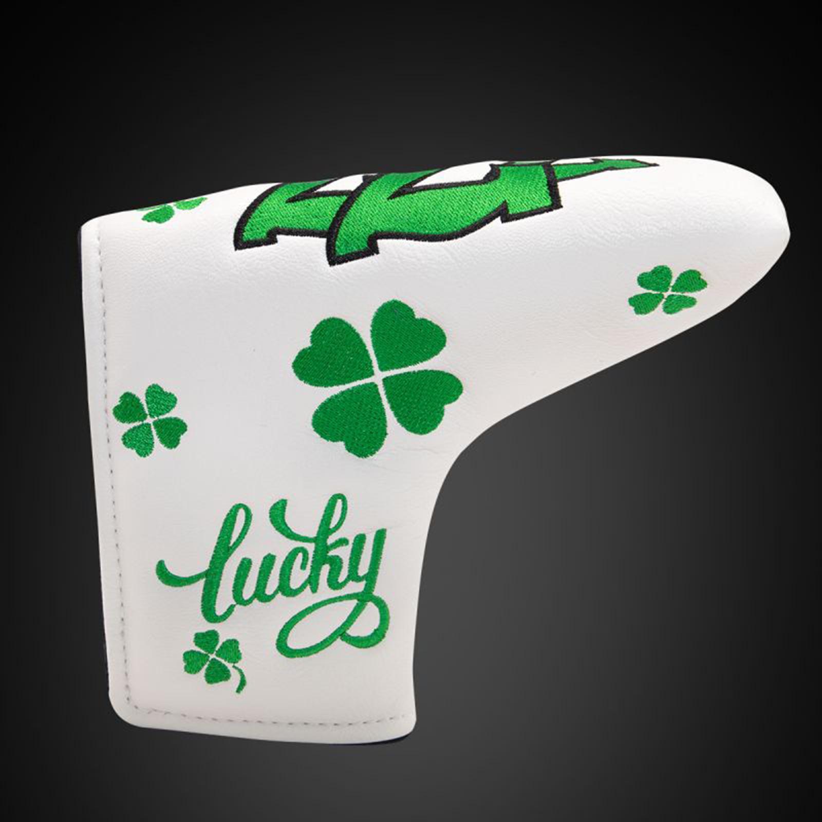 2x Waterproof Embroidery Golf Putter Cover Club Blade Head Cover Headcover Golf Protective Sleeve Golfer Equipment Gift