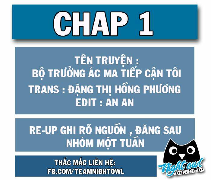 bộ trưởng ác ma tiếp cận tôi chapter 1 1