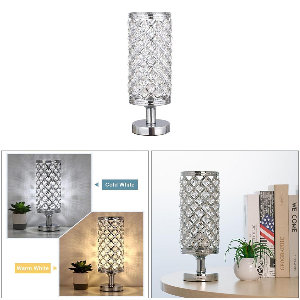 Crystal Table Lamp Bedside Desk Reading Light Bedroom Decoration