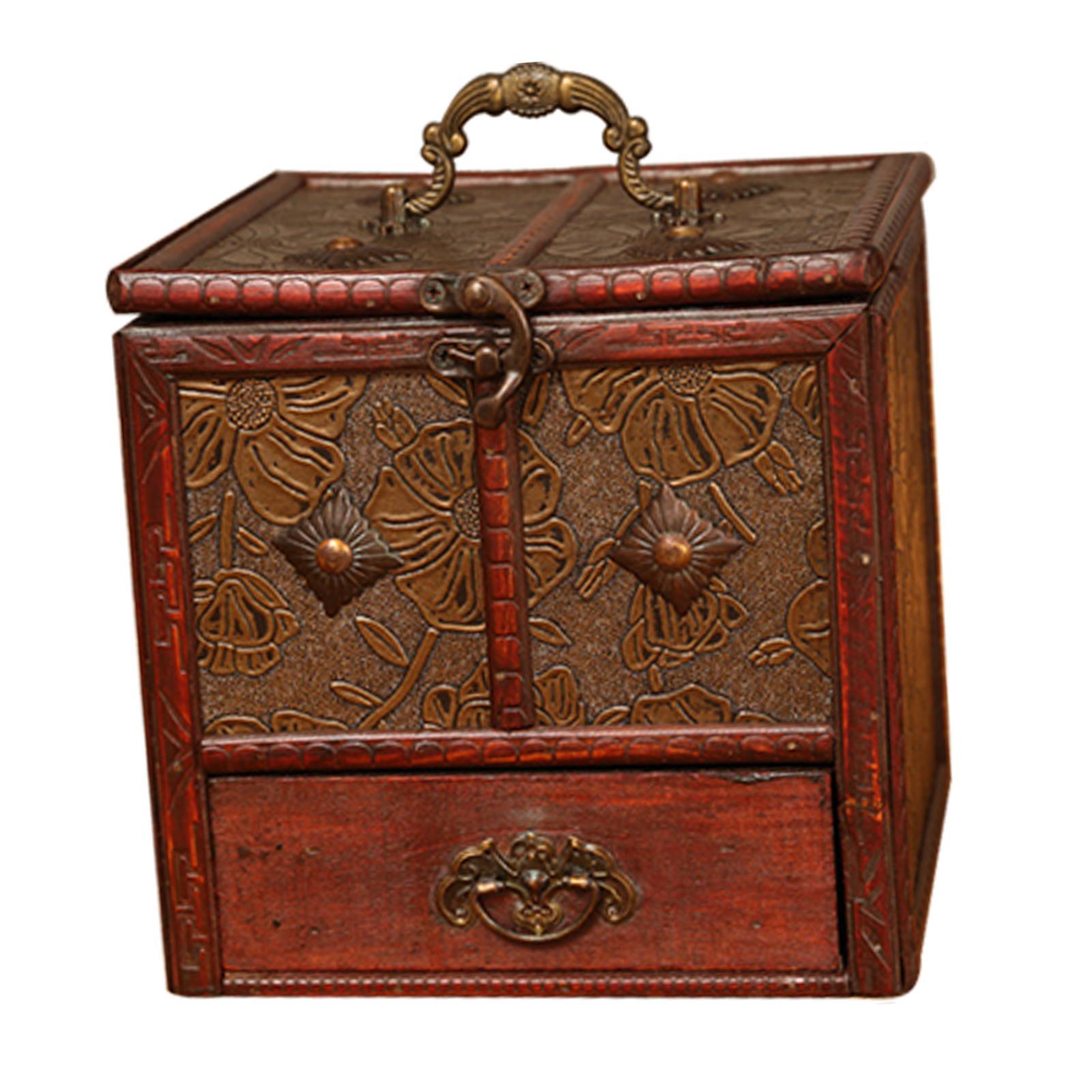 Wooden Storage Box Display Decorative Box Jewelry Storage Box for Earrings Girls Women