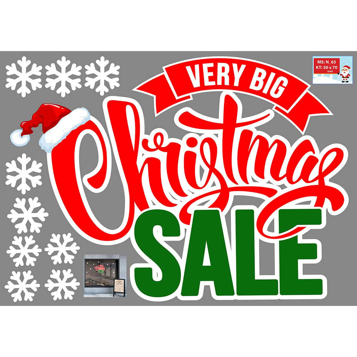 Decal trang trí giáng sinh combo số 28