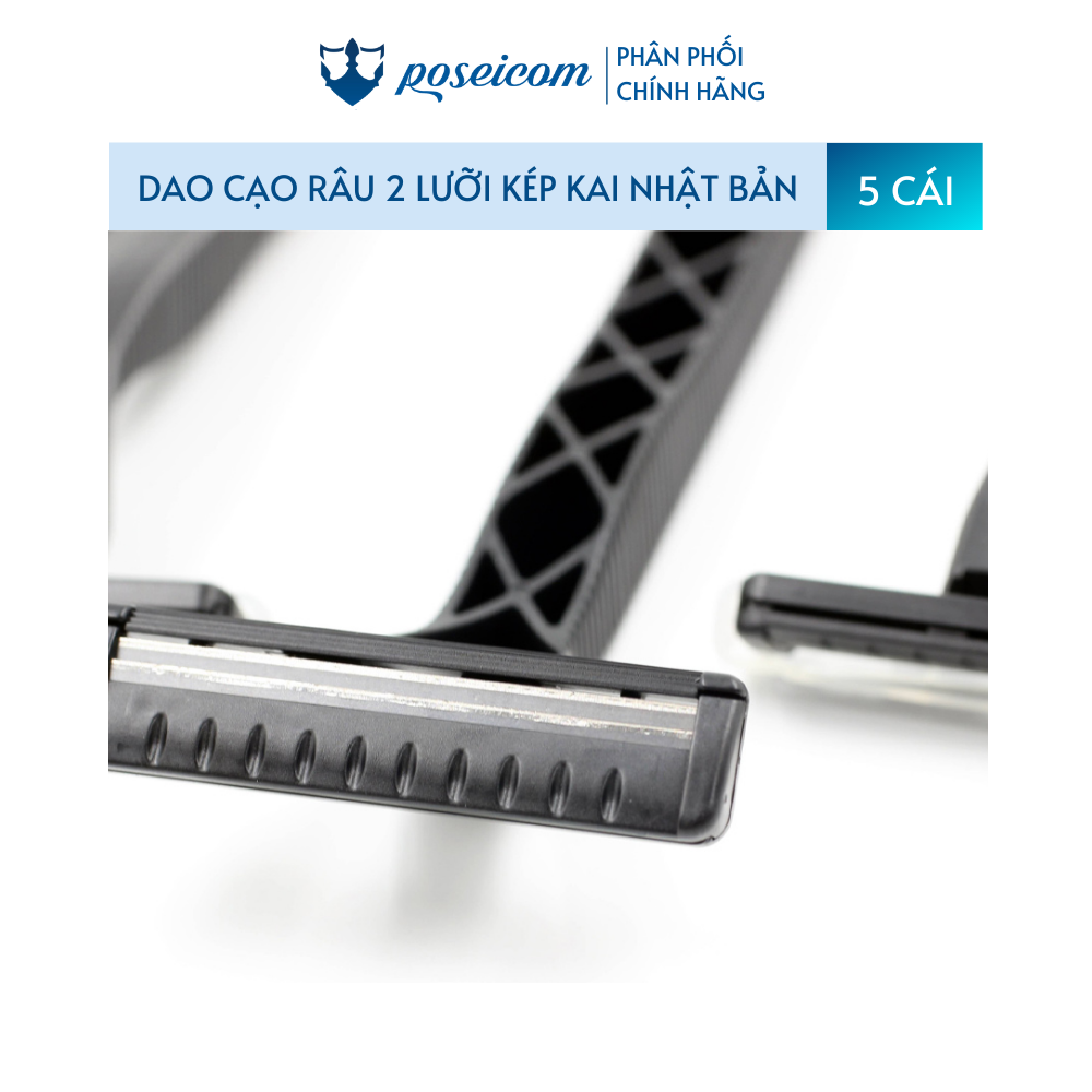 Set 5 dao cạo râu 2 lưỡi kép KAI nhật bản - 000GA0024