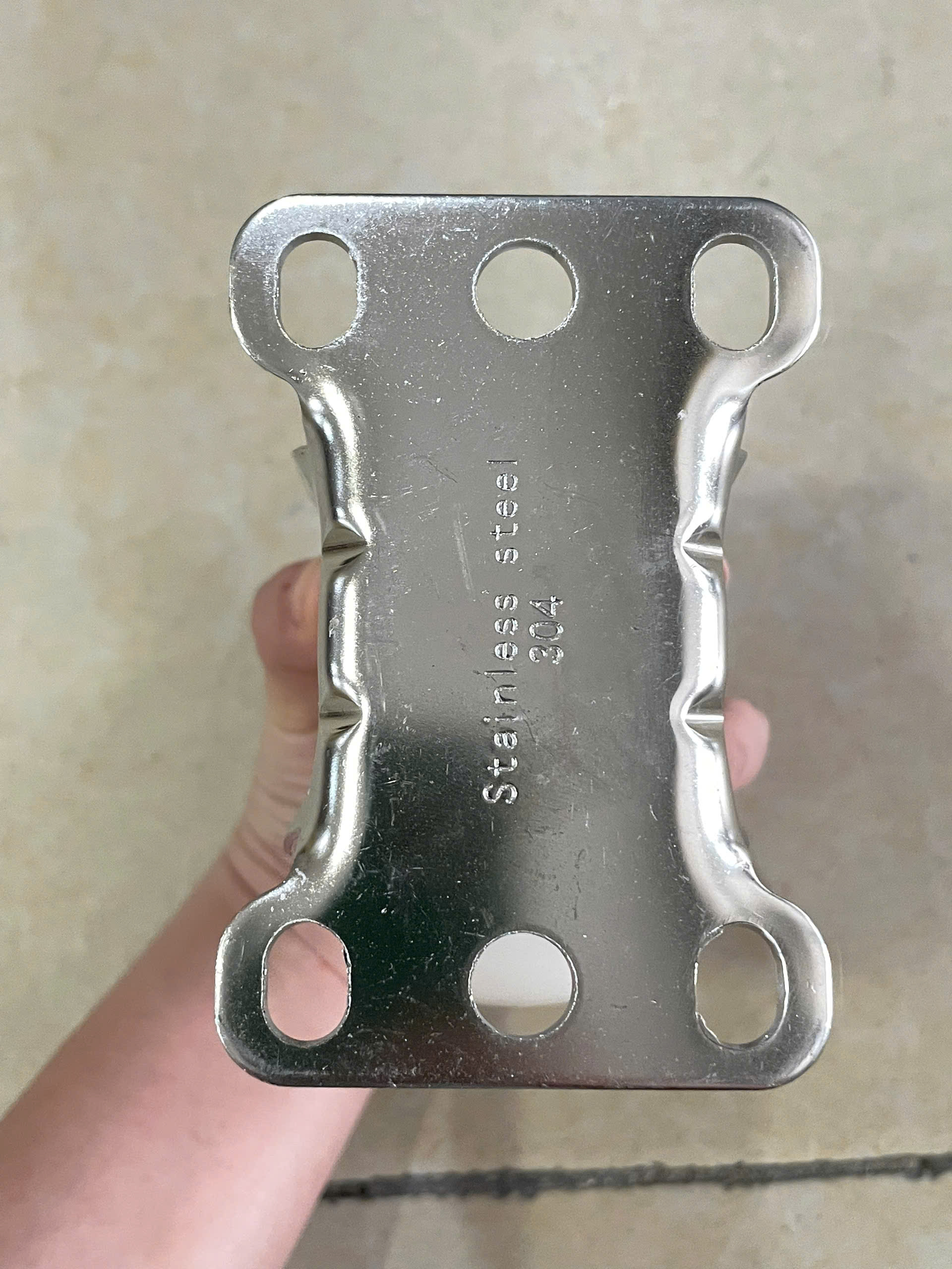 Bánh xe đẩy Nylon càng Inox 304 cố định 100x32mm - PAREO