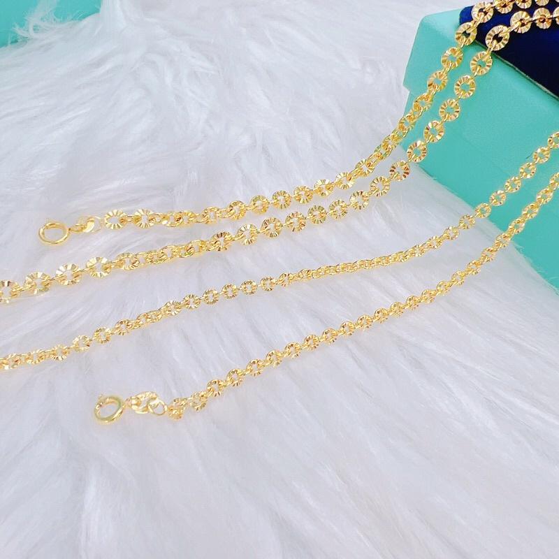 Dây chuyền công mắc xích bền màu khắc ký hiệu 18k