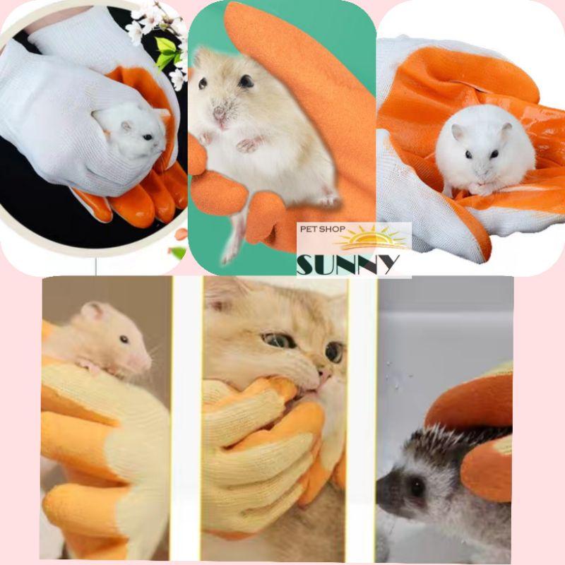 Găng tay bắt hamster, thú cưng chống cắn