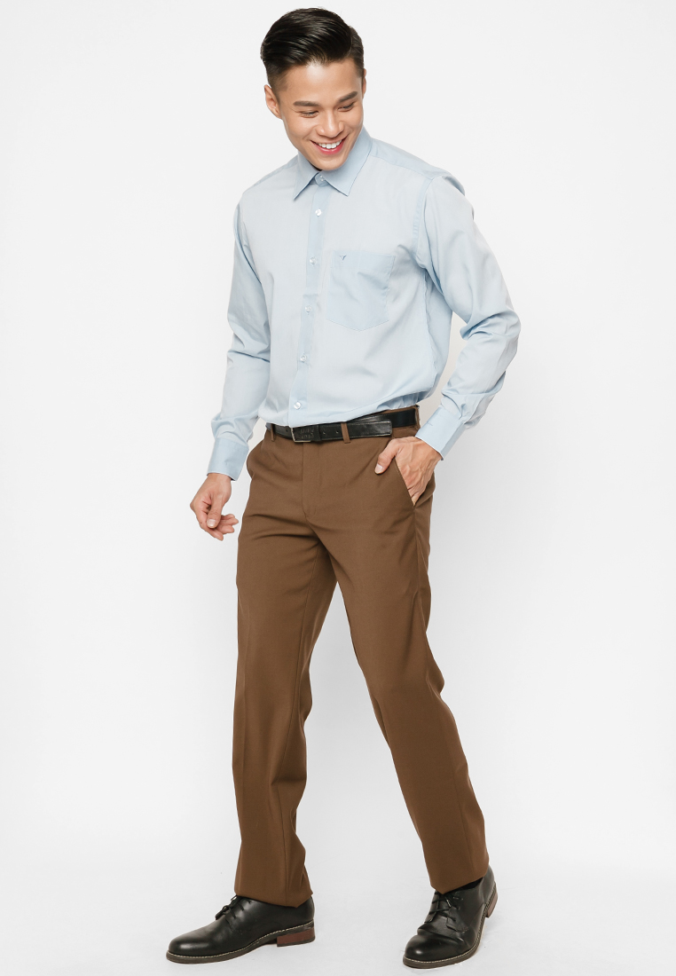 Áo Sơ Mi Dài Tay Màu TC Regular Fit 325 Vĩnh Tiến - VM5-G520