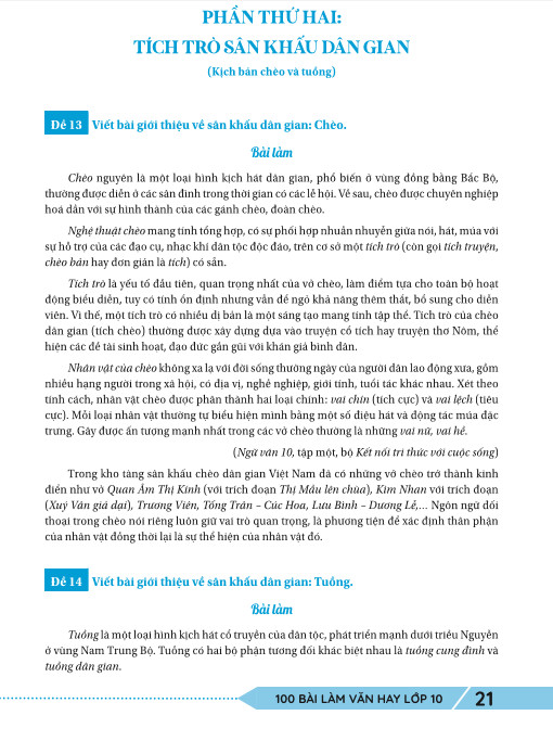 Sách - 100 Bài Làm Văn Hay Lớp 10 - ndbooks