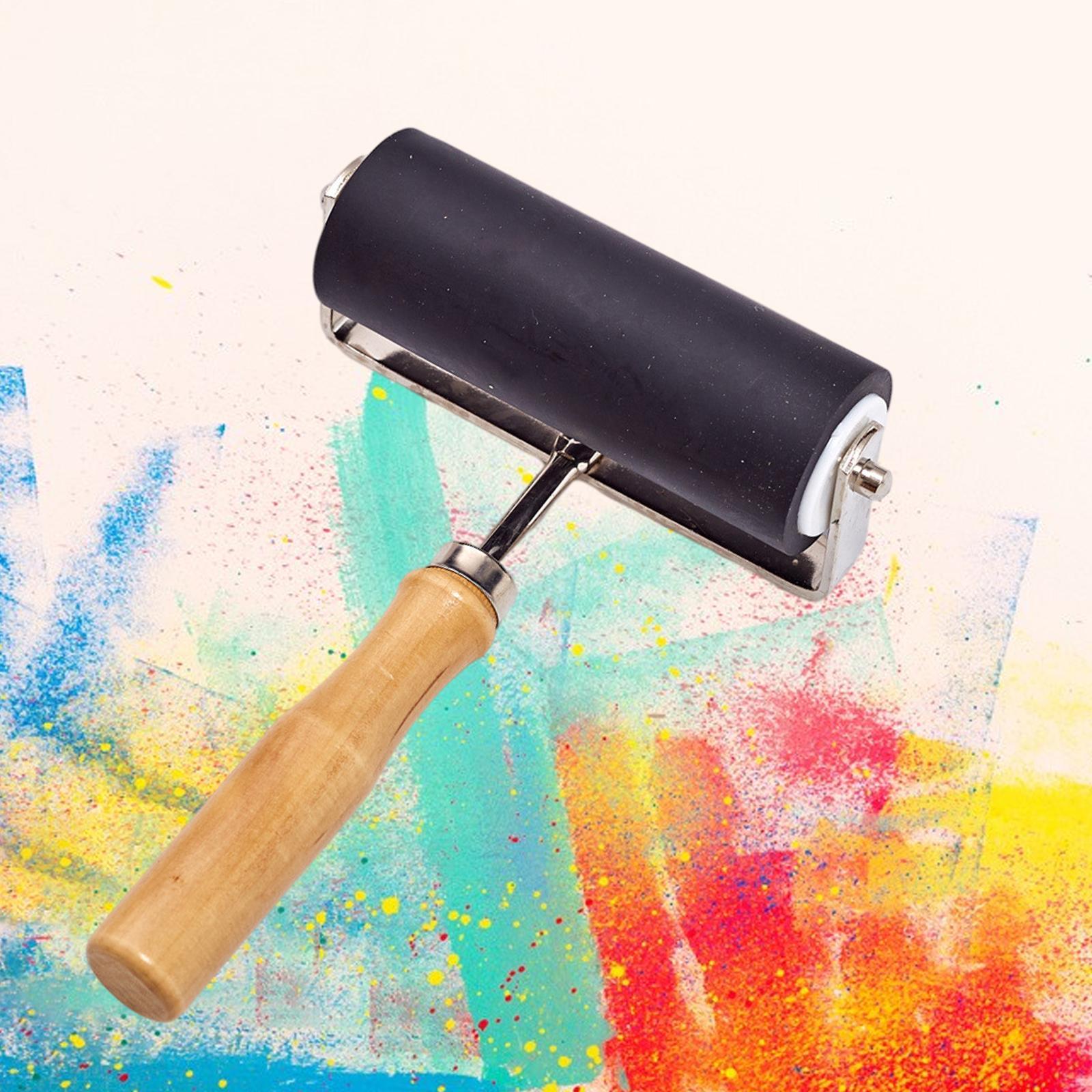 Rubber Roller Tool Construction Tool Anti Skid Crafts for Printmaking Painting Kids