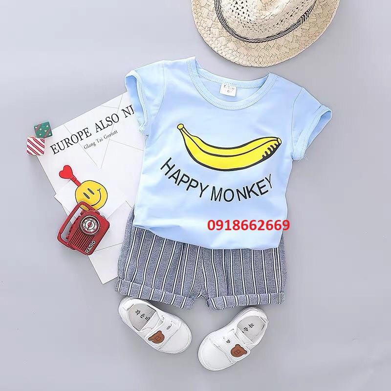 Quần áo bé trai bộ hè cotton 4c size 5-20kg