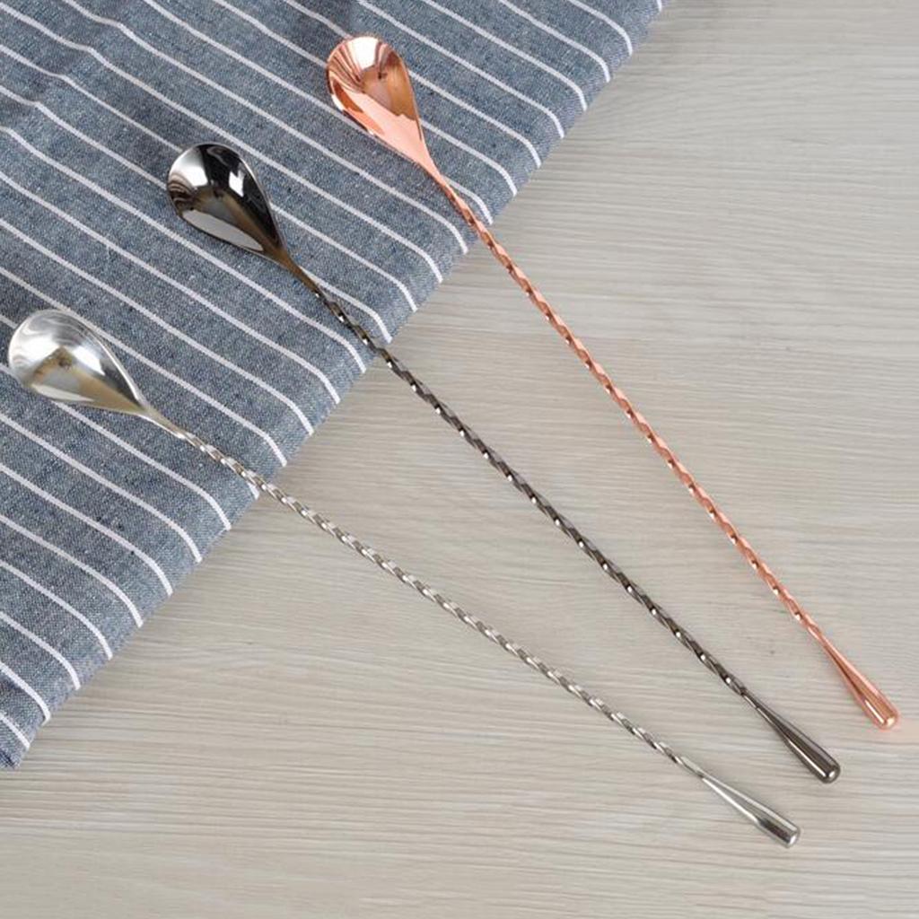 Long Handle Iced Tea Spoon Coffee Spoon Ice Cream Spoon Stainless Steel Cocktail Stirring Spoons