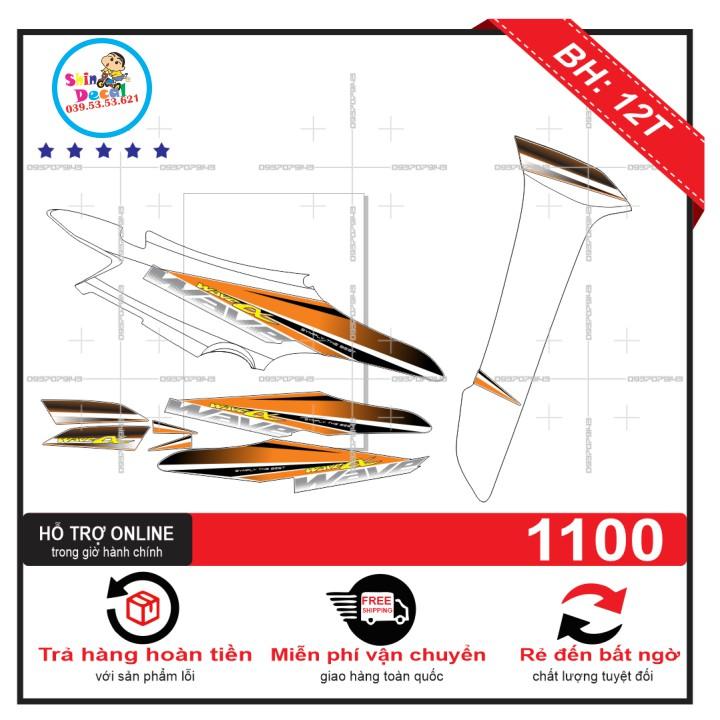 Tem rời wave 2016 cam trắng