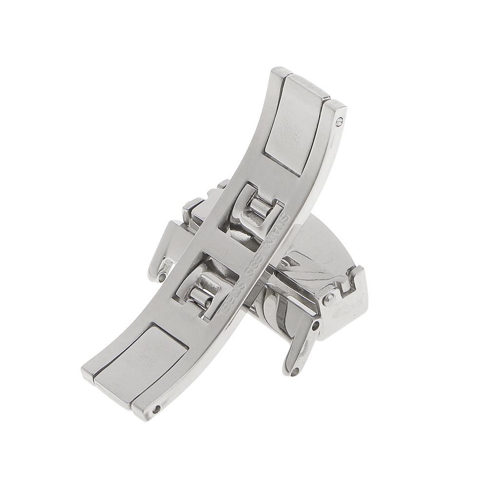Stainless Steel Butterfly Clasp Watch Buckle Push Belt Strap Clasp