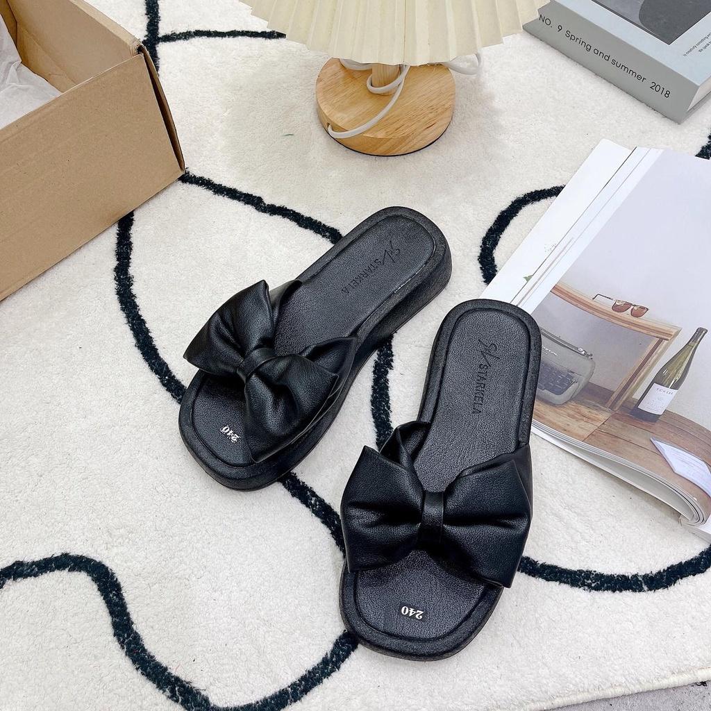 ️Dép quai ngang đính nơ đế đúc cực xịn