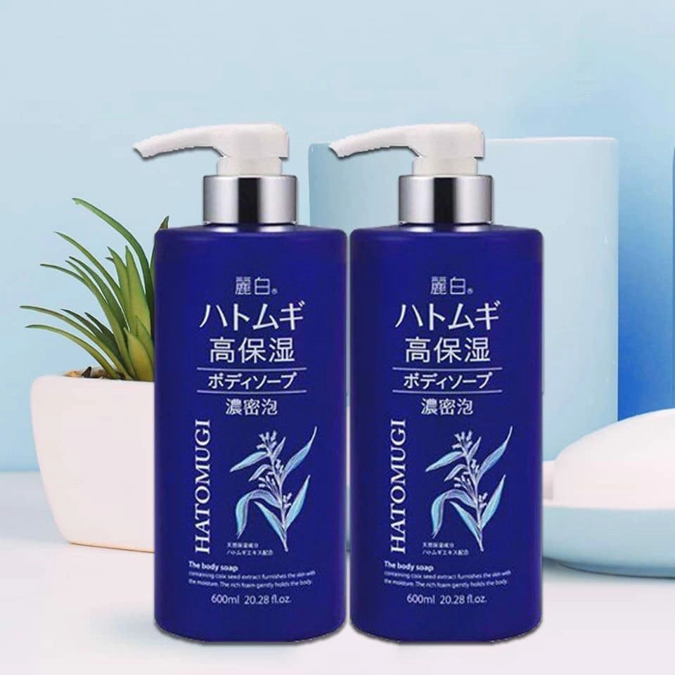 Sữa tắm dưỡng ẩm sâu và làm sáng da hatomugi 600ml/chai