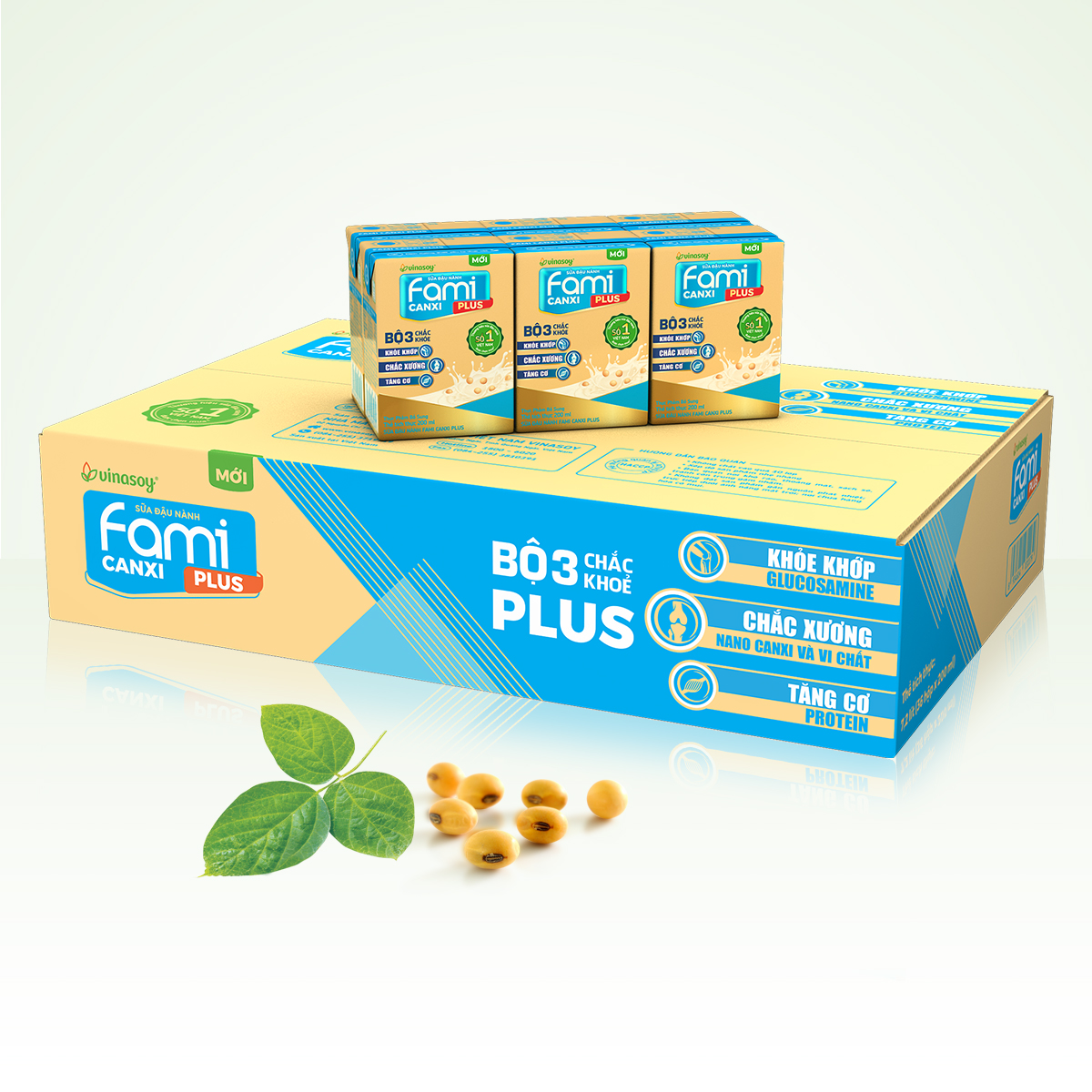 Thùng sữa đậu nành Fami Canxi Plus hộp