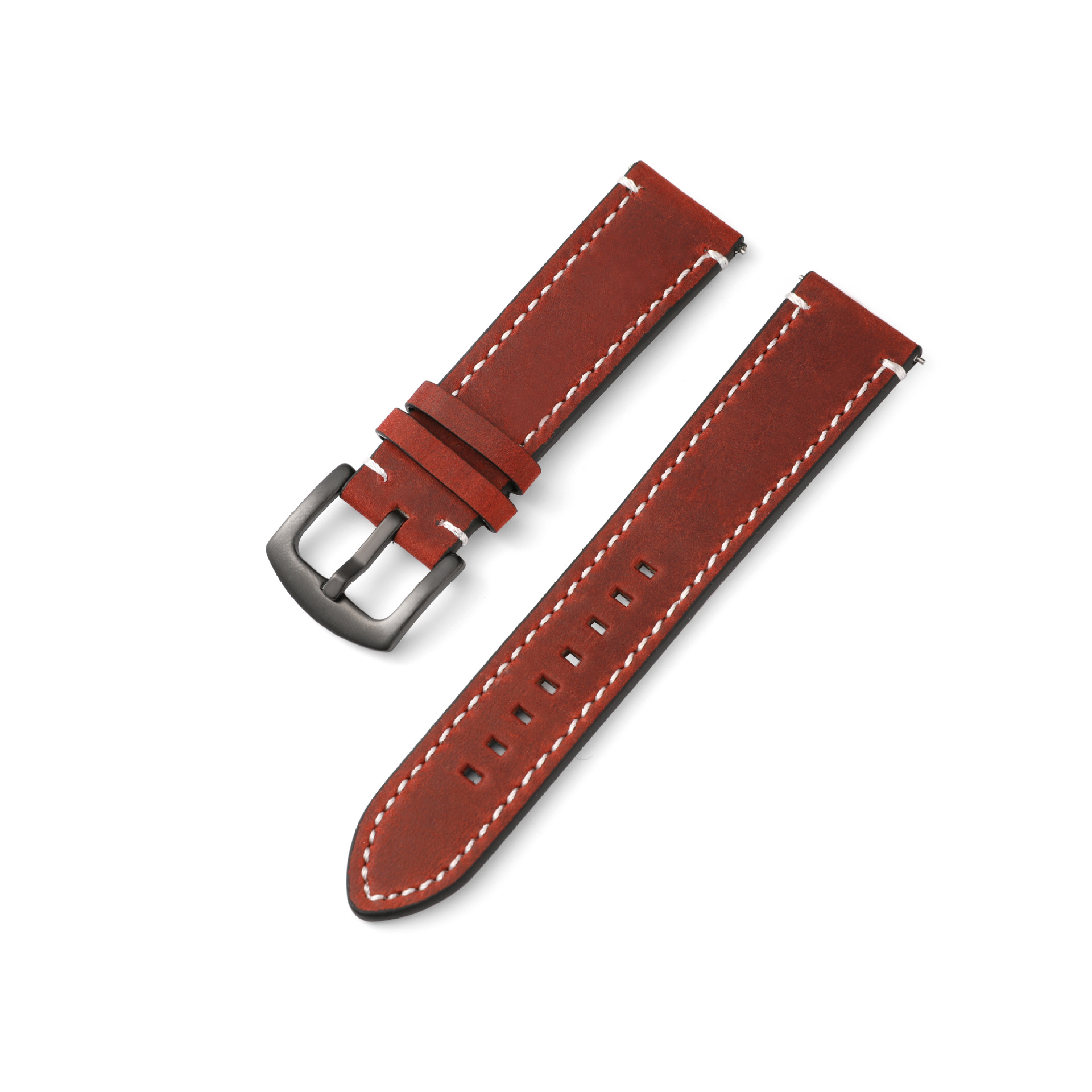 Dây Đồng Hồ Da Bò Sáp Nhiều Màu Kèm Chốt Thông Minh