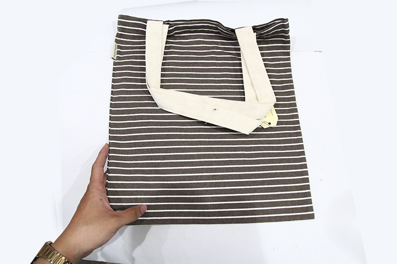 Túi Vải Sọc Ngang Moshi 022 - Màu Nâu