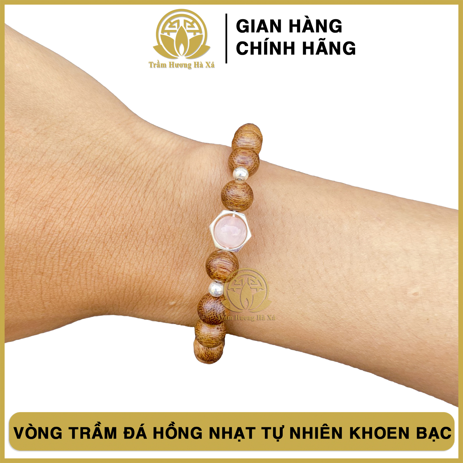 Vòng tay đá tự nhiên khoen bạc 925 phong thủy trầm hương HÀ XÁ vòng đeo tay cặp đôi nam nữ mệnh kim mộc thủy hỏa thổ may mắn tài lộc