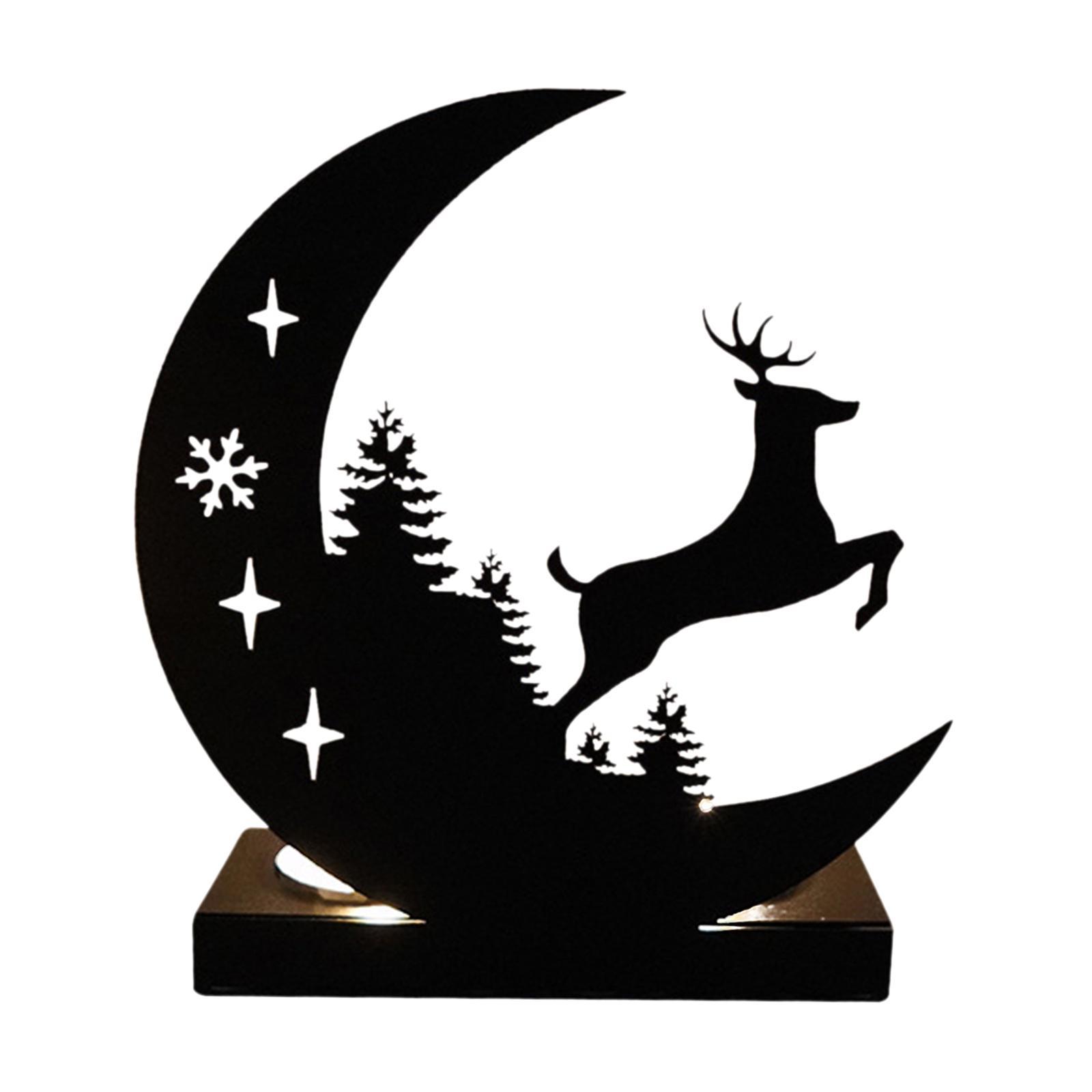 Metal Candle Holder Moon Candle Stand for New Year Living Room Party