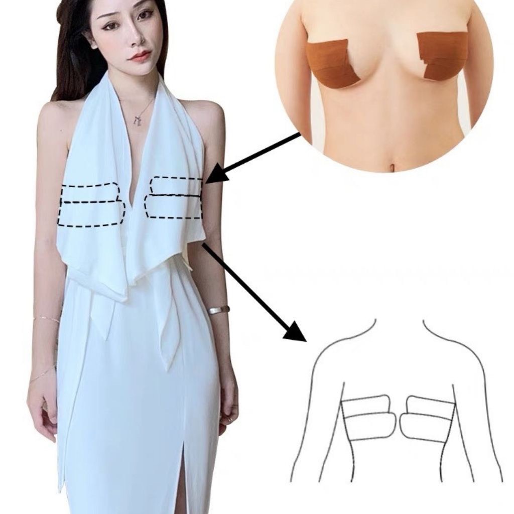 Cuộn Dán Ngực Miếng Dán Nâng Ngực Tạo Được Nhiều Kiểu Nâng Ngực Đa Năng Màu Da