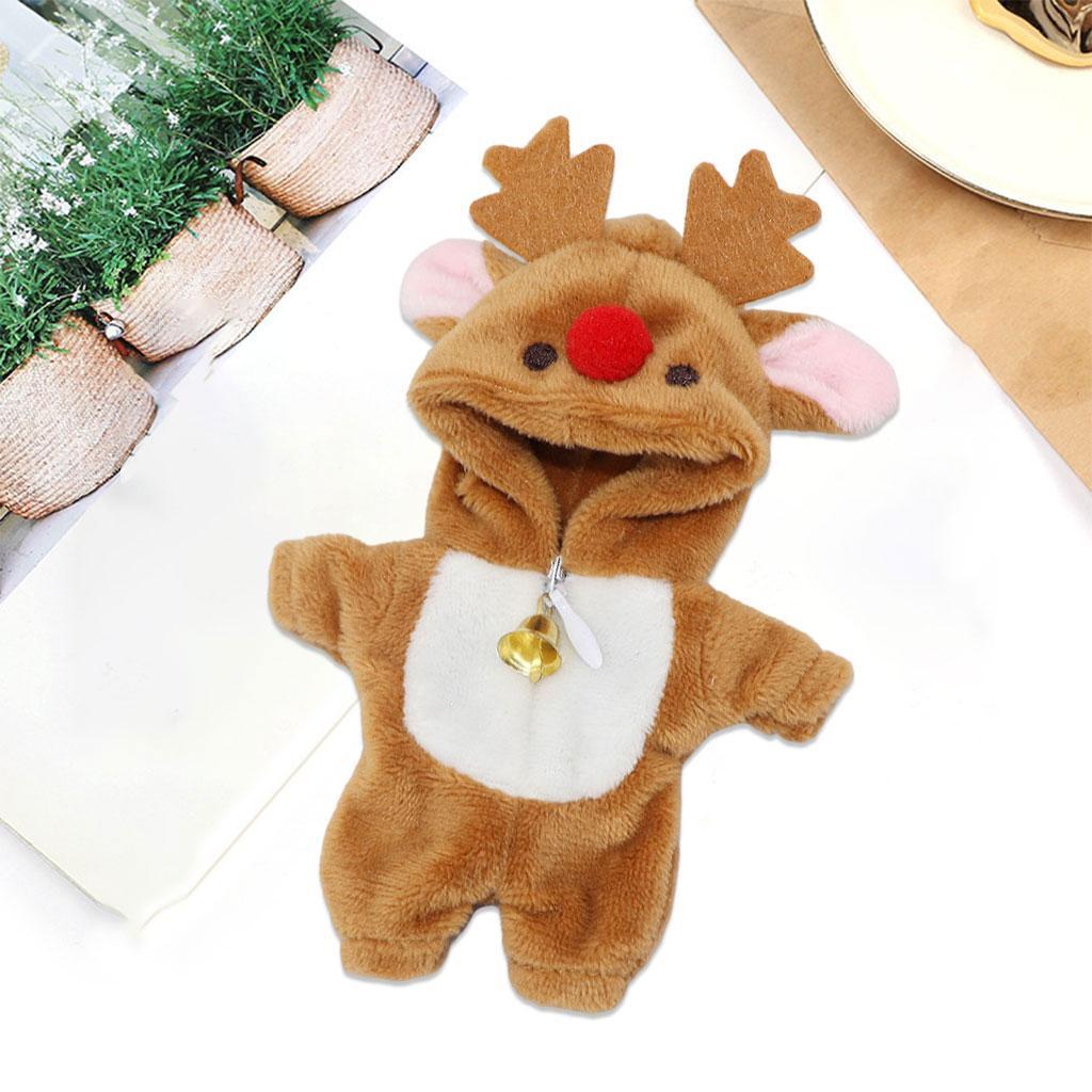 2Pcs 1/12 Doll Clothes Dinosaur Jumpsuit Pajamas Doll Clothes Costumes