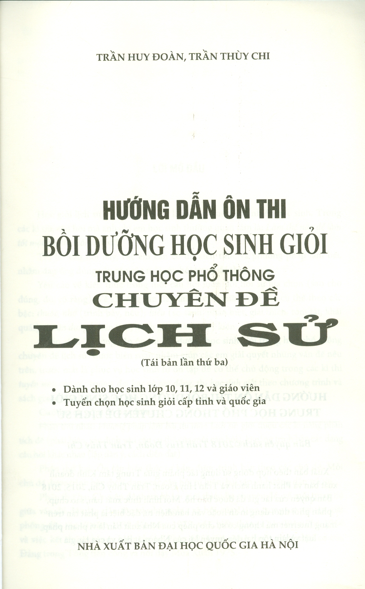 Hướng Dẫn Ôn Thi Bồi Dưỡng Học Sinh Giỏi Trung Học Phổ Thông Chuyên Đề Lịch Sử - Tái bản năm 2022