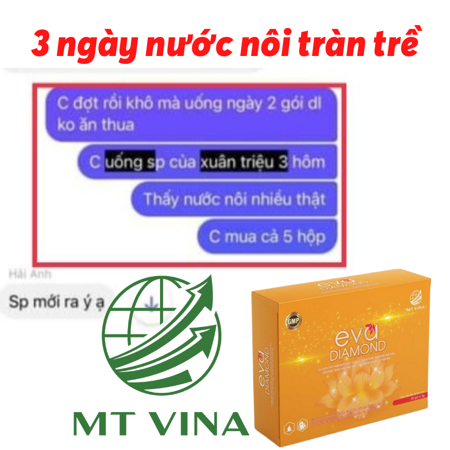 { combo 10 ] Eva Diamond Thải Độc Đẹp Da cân bằng nội tiết giảm tình trạng nóng trong bốc hỏa da khô sạm