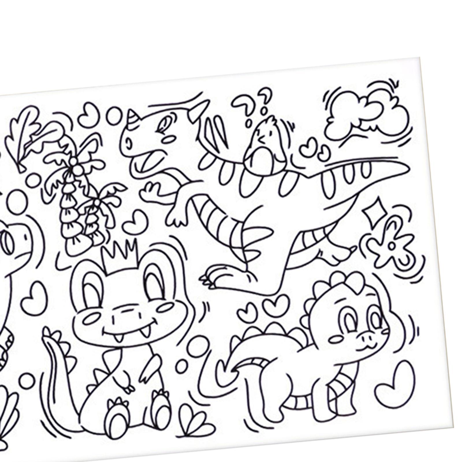 Children Coloring Roll Kid Graffiti Scroll Colorable Drawing Paper