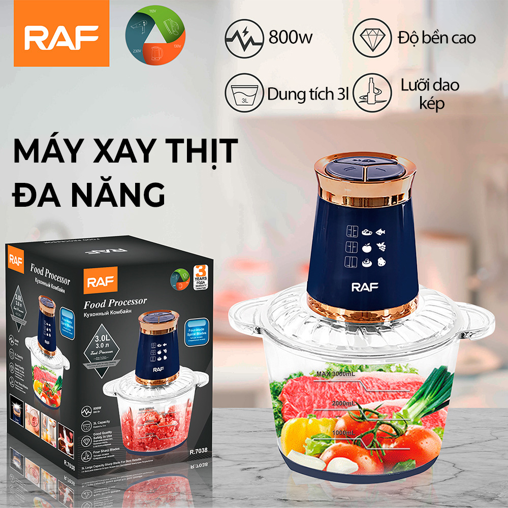 Máy xay thịt, rau củ quả đa năng, lưỡi khuấy kép siêu bền -K1425