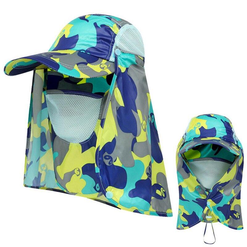 Unisex Visor Hats Fishing Hiking Sun Protector Cap UV Protection Face Neck Cover Sun Protection Outdoor Sport Camping Hats