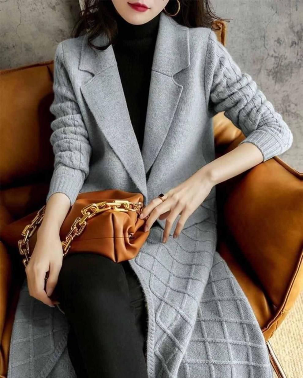 Áo Khoác Cardigan Dệt Kim Dài Phong Cách Hàn Quốc Cho Nữ AL111 - Hàng Quảng Châu Cao Cấp
